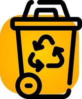 Recycling Bin Creative Icon Design vector