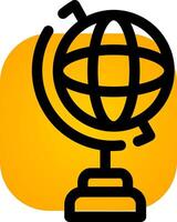 Globe Stand Creative Icon Design vector