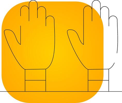 Exam Gloves Creative Icon Design