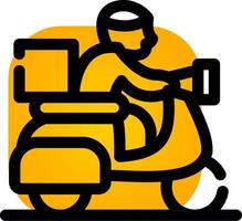 Delivery Bike Creative Icon Design vector