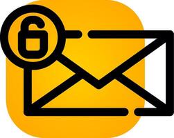 Unlock Email Creative Icon Design vector