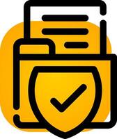 Secured Backup Creative Icon Design vector