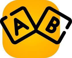 diseño de icono creativo de bloque abc vector