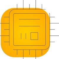 diseño de icono creativo de microchip vector