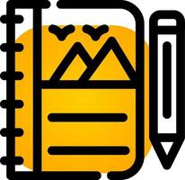 Sketchbook Creative Icon Design vector