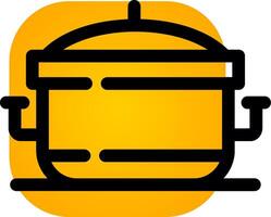 Cooking Pot Creative Icon Design vector