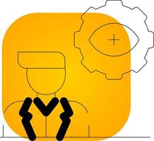 Automatic Eye Examination Creative Icon Design vector