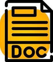 Doc File Format Creative Icon Design vector