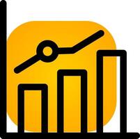 Growth Chart Creative Icon Design vector