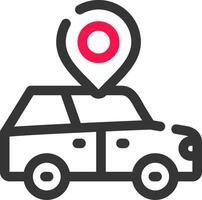 Car Location Creative Icon Design vector