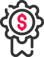 Badge-Dollar Creative Icon Design vector