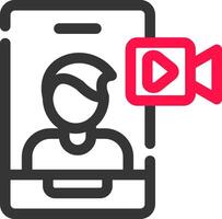 Video Chat Creative Icon Design vector