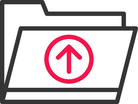 Upload Folder Creative Icon Design vector