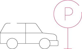 Taxi Parking Creative Icon Design vector
