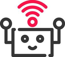 Robot Assistant Creative Icon Design vector