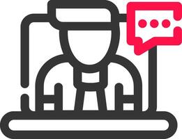 Online Interview Creative Icon Design vector
