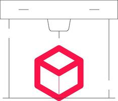 3D Printing Creative Icon Design vector