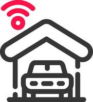 Smart Garage Creative Icon Design vector