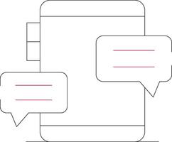 Online Chatting Creative Icon Design vector