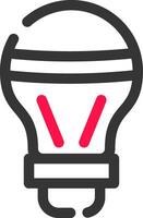 LED Bulb Creative Icon Design vector