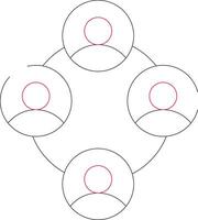 Networking with People Creative Icon Design vector