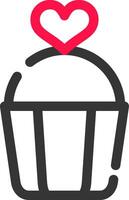 Valentines Cake Creative Icon Design vector
