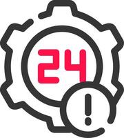 24 Hours Creative Icon Design vector