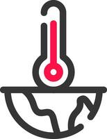 Global Warming Creative Icon Design vector