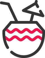 Coconut Drink Creative Icon Design vector