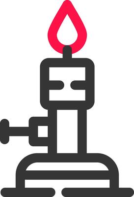 Bunsen Burner Creative Icon Design