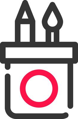 Pencil Case Creative Icon Design