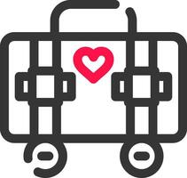 Suitcase Creative Icon Design vector