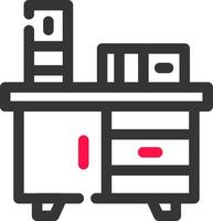 Bedside Table Creative Icon Design vector