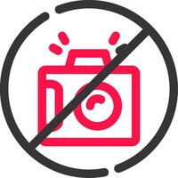 No Camera Creative Icon Design vector