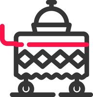 Food Cart Creative Icon Design vector