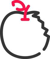 diseño de icono creativo de manzana vector