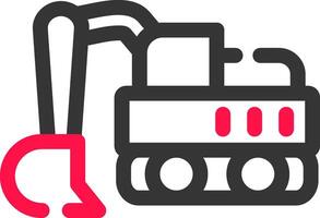 Excavator Creative Icon Design vector