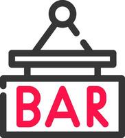 Bar Sign Board Creative Icon Design vector