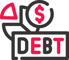 Debt Creative Icon Design vector