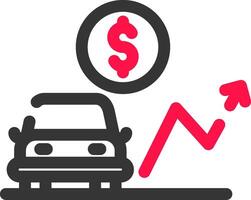 Car Loan Rates Creative Icon Design vector