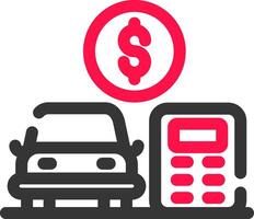 Car Loan Calculator Creative Icon Design vector