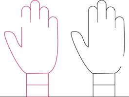 examen guantes creativo icono diseño vector