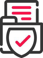 Secured Backup Creative Icon Design vector