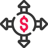Budget Breakdown Creative Icon Design vector