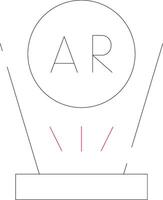 Augmented Reality Creative Icon Design vector