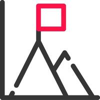 triángulo bar creativo icono diseño vector