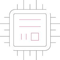 diseño de icono creativo de microchip vector