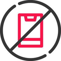 No Phone Creative Icon Design vector