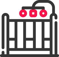 Baby Crib Creative Icon Design vector