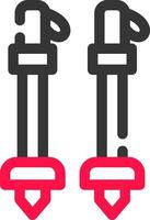 Ski Poles Creative Icon Design vector